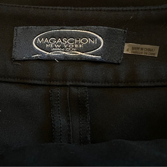 Magaschoni Pants Cropped Black Women's Size 4 Stretch Side Zip - Picture 5 of 11